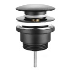 SAPHO CV1002B Odpływ umywalkowy 5/4”, klik-klak, duży korek, 10-55mm, czarny mat