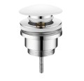 Odpływ umywalkowy 5/4”, klik-klak, korek ceramiczny, 10-55mm, biały
