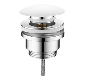 SAPHO CV1002C Odpływ umywalkowy 5/4”, klik-klak, korek ceramiczny, 10-55mm, biały
