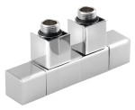 SAPHO CP581S CUBE TWIN zestaw przyłączeniowy zespolony, chrom