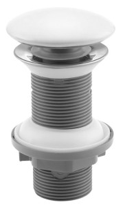 ISVEA Odpływ umywalkowy 5/4", klik-klak, korek ceramiczny, 20-70mm, biały 38TP0161I