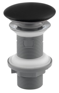 ISVEA Odpływ umywalkowy 5/4", klik-klak, korek ceramiczny, 20-70mm, czarny mat 38TP0163I