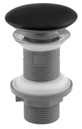 Odpływ umywalkowy 5/4", klik-klak, korek ceramiczny, 20-70mm, czarny mat