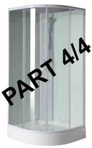 AQUALINE YB93-4 AIGO Aluminiowy profil narożny, bateria prysznicowa, część 4/4