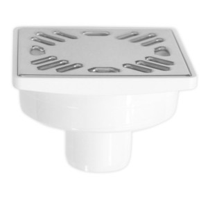 BRUCKNER Kratka ściekowa 103x103 prosta, DN40, stal nierdzewna polerowana 183.053.0