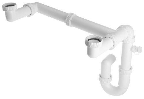 Syfon zlewozmywakowy 6/4", DN40, biały