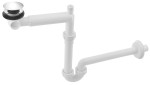BRUCKNER URBINO syfon umywalkowy oszczędzający miejsce, korek klik-klak, 5/4", odpływ 32mm, biały 151.133.0