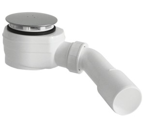 BRUCKNER Syfon do brodzików niski, średnica 60mm, DN40/50, korek stal nierdzewna polerowana 162.640.3