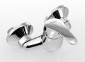AQUALINE 35 bateria umywalkowa ścienna 3/4", rozstaw 100mm, bez wylewki, chrom