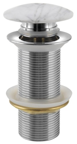 BLOK korek umywalkowy 5/4'', klik-klak, grzybek biała carrara mat trawertyn