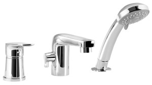 AQUALINE LT984 LOTTA bateria na brzeg wanny, trzyelementowa,chrom
