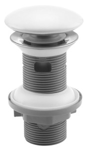 ISVEA Odpływ umywalkowy 5/4", cklik-klak, korek ceramiczny, 20-70mm, biały 38TP0171I
