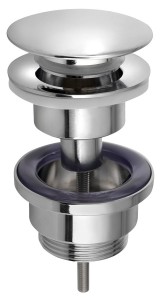 BRUCKNER Korek umywalkowy 5/4“, klik-klak, duży grzybek, 10-55mm, chrom 151.307.1