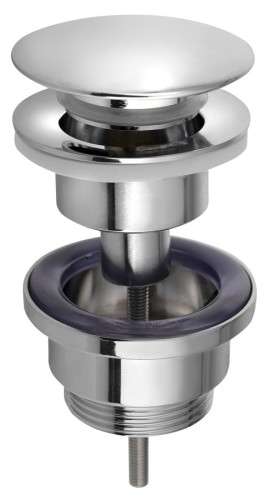 Korek umywalkowy 5/4“, klik-klak, duży grzybek, 10-55mm, chrom