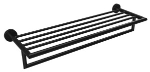 SAPHO XR421B X-ROUND BLACK półka na ręczniki z relingiem 500mm, czarny mat