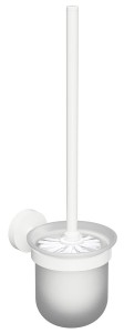 SAPHO XR303W X-ROUND WHITE wisząca szczotka do WC, szkło mleczne, biały mat