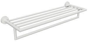 SAPHO XR421W X-ROUND WHITE półka na ręczniki z relingiem 500mm, biały mat
