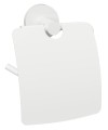 X-ROUND WHITE wieszak na papier toaletowy z pokrywą, biały mat