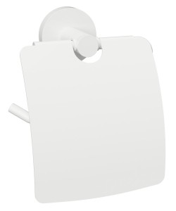 SAPHO XR732W X-ROUND WHITE wieszak na papier toaletowy z pokrywą, biały mat