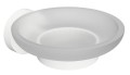 X-ROUND WHITE mydelniczka, szkło mleczne, biały mat