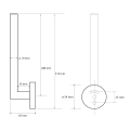 X-ROUND wieszak na papier toaletowy, chrom