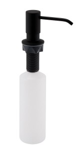SAPHO SP023B Dozownik mydła podblatowy, okrągły, czarny mat