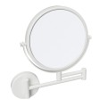 X-ROUND WHITE wiszące lusterko kosmetyczne, średnica 200mm, dwustronne, biały mat