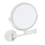 SAPHO XR006W X-ROUND WHITE wiszące lusterko kosmetyczne, średnica 200mm, dwustronne, biały mat