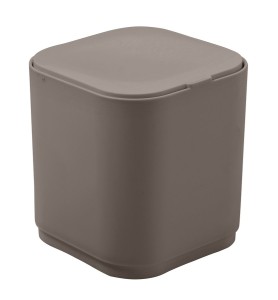 Gedy 630852 SEVENTY mini kosz na śmieci, nablatowy, tworzywo ABS, tortora