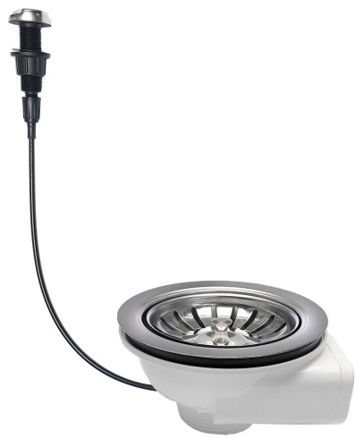 Odpływ zlewozmywakowy automatyczny 6/4", stal nierdzewna