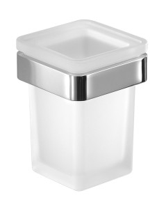 Gedy A81013 SAMOA kubek, szkło mleczne, chrom