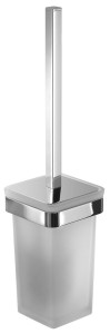 Gedy A83313 SAMOA szczotka WC wisząca, szkło mleczne, chrom