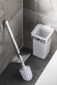 SAMOA szczotka WC wisząca, szkło mleczne, chrom