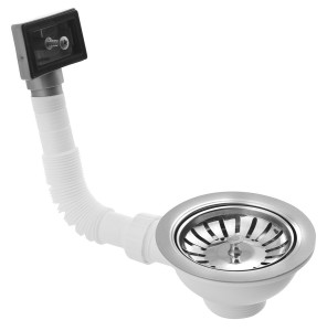 BRUCKNER Odpływ zlewozmywakowy 6/4", z przelewem, stal nierdzewna 155.123.0