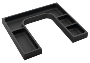 SAPHO LD001 Organizer LINDO "U" 372x36x323 mm, plastik, antracyt