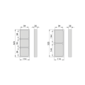 Organizer boczny LINDO, zestaw 2 szt., 114x323mm, plastik, antracyt