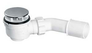 McAlpine HC252570B Syfon brodzikowy "niski" wys.65mm z odejściem 40/50mm czyszczony od góry ,pokrywa stal nierdzewna 70mm