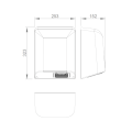 BIGFLOW elektryczna suszarka do rąk, bezdotykowa 220-240V, 2050W, 253x323x152mm, stal nierdzewna połysk