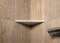 ABELINE półka narożna Rockstone 200x200mm, biały mat