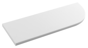 SAPHO ABELINE półka narożna Rockstone 300x100mm, asymetryczna, biały mat AE300-0101