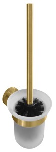 SAPHO XR303GB X-ROUND GOLD wisząca szczotka do WC, szkło mleczne, złoto mat