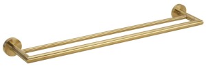 SAPHO XR401GB X-ROUND GOLD wieszak na ręczniki podwójny 600mm, złoto mat