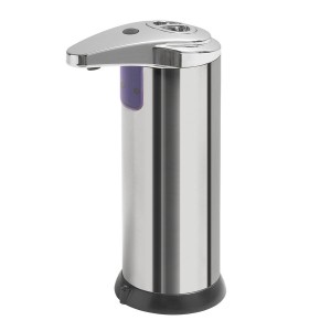 AQUALINE 06672 Bezdotykowy dozownik mydła, 240ml, 74x184x113mm, stal nierdzewna polerowana