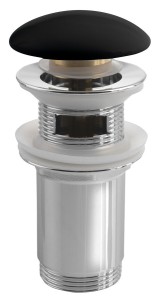 SAPHO AR903 Korek umywalkowy 5/4“, klik-klak, grzybek ceramiczny, 10-50mm, czarny mat