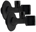 Zawór kulowy narożny 1/2 "x3/8", para, czarny mat