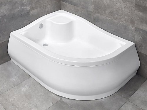 Radaway Brodzik głęboki półokrągły  KORFU E 1000x800x395x240 lewy