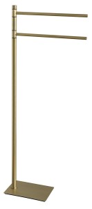 Gedy TR3188 TRILLY stojak z wieszakiem na ręczniki, złoty szczotkowany