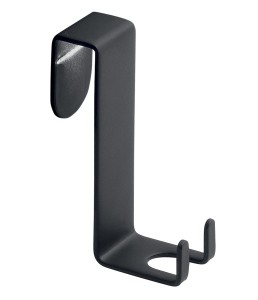 Gedy 562614 THOR hak do drzwi prysznicowych do ściągaczki, czarny mat