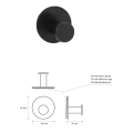 X-ROUND BLACK haczyk samoprzylepny, czarny mat