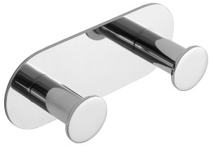 SAPHO XR220 X-ROUND haczyk samoprzylepny podwójny, stal nierdzewna polerowana